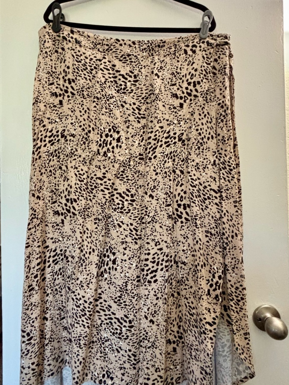Maurices Beige and Black Asymmetrical Skirt